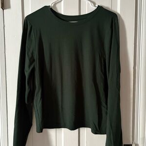 Old Navy Forest Green Long Sleeve Women's Tee